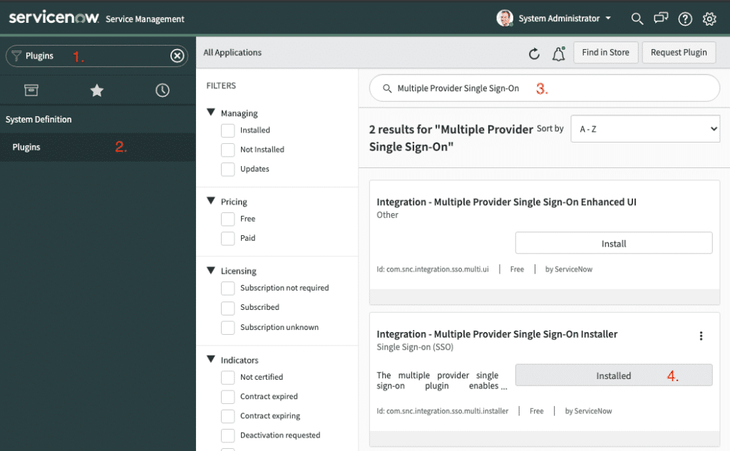 ServiceNow Multi-Provider SSO Plugin Activation