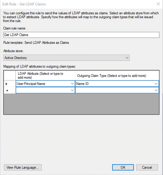 User-Principal-Name to Name ID Mapping