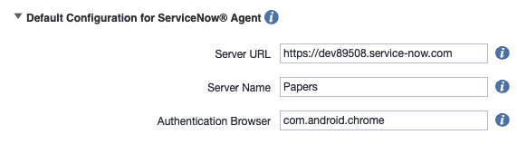 Mobile Configuration for ServiceNow SSO